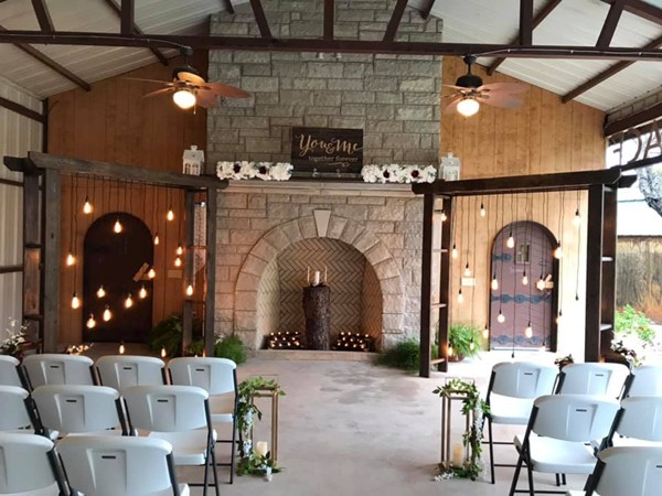 "Fireplace Perfect Backdrop For Inside Wedding"