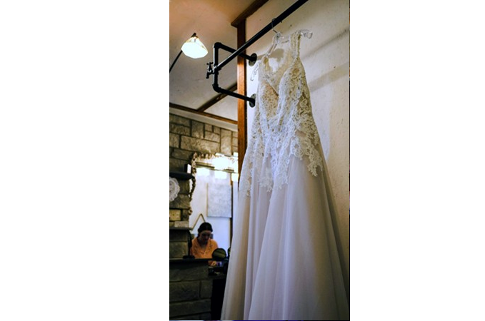 "Lovely Wedding Dress Awaits It's Lovely Bride"