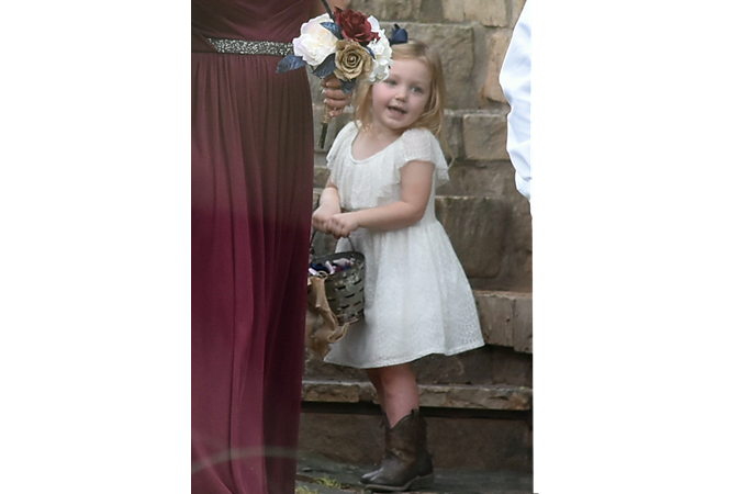 "And Adorable Flower Girl With Her Boots!"
