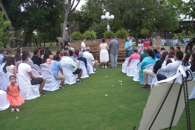 "View of Ceremony With Family and Friends"