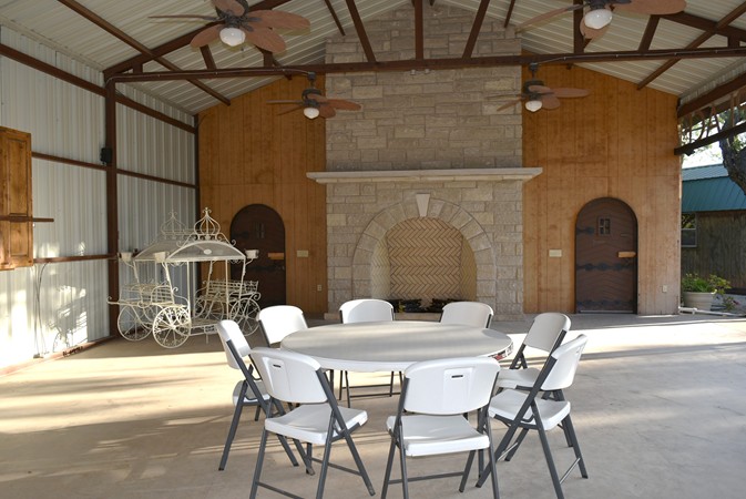 "Full Height Of Rock Fireplace"
