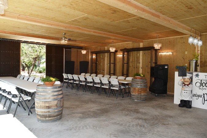 "Outside View With South Door Open"
