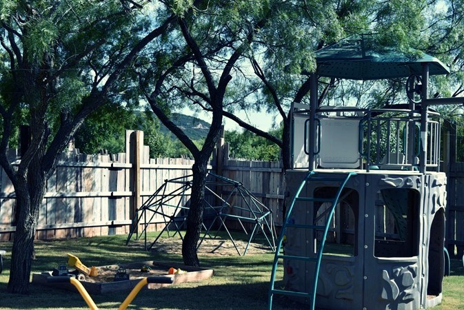 "Sand Box With 1 More Under Play Station"