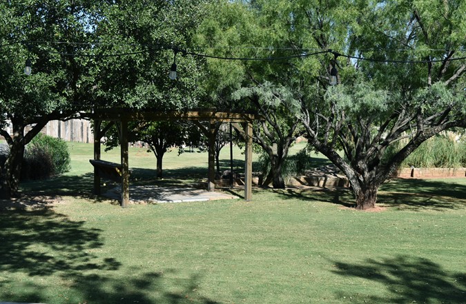 "Pergola With New Kiddie Korral In The Distance