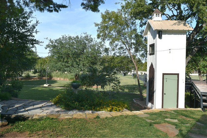 "View of Chapel Below Rock Patio"