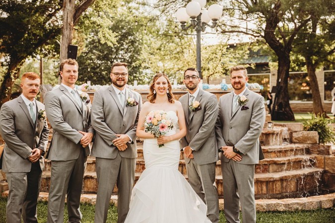 "Double Waterfall Perfect For Bride & Groomsmen Photo"