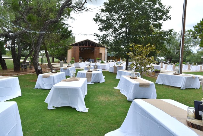 "View Of Tables From Fire Pit & East Of Pavilion"