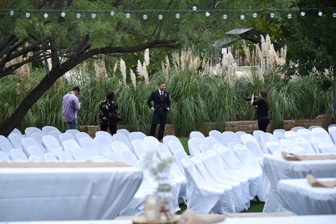 "Photos Session In Front Of Pampas Grass"