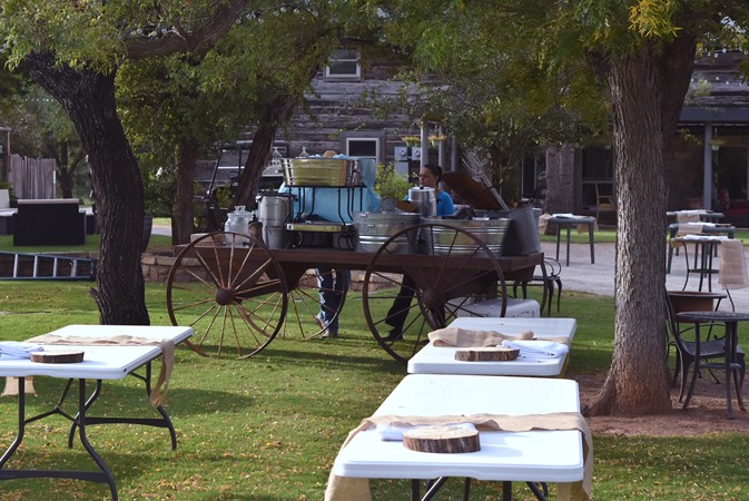 "Wagon Uncovered & Set Up Continues "