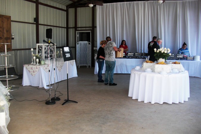 "Earlier Reception Set Up Under Pavilion"
