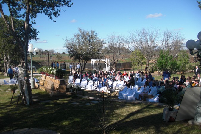 "Ceremony Area Around Double Waterfall"