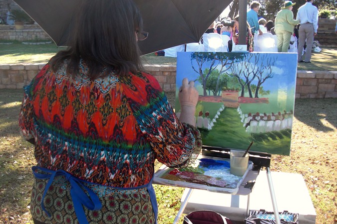 "All Captured on Canvas During the Ceremony"