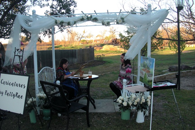 "Caricatures Available for Guests Following Ceremony"