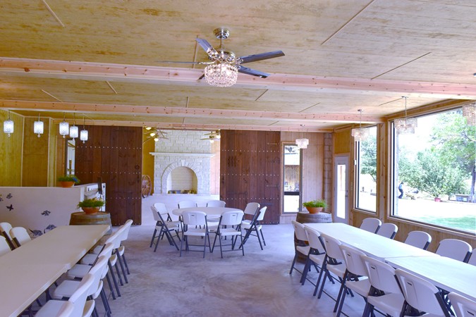 "View of Fireplace From New Enclosed Building"