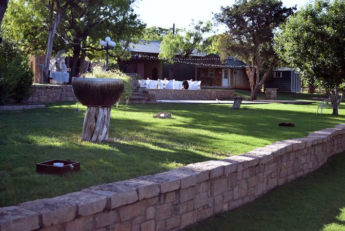 "Cornhole Games Set Up For After Dinner"