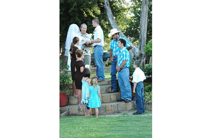 "Ceremony on Rock Steps"